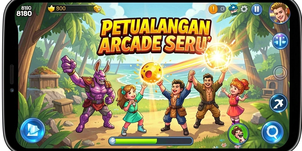 Tampilan gameplay seru dari 8180 di level yang menantang.
