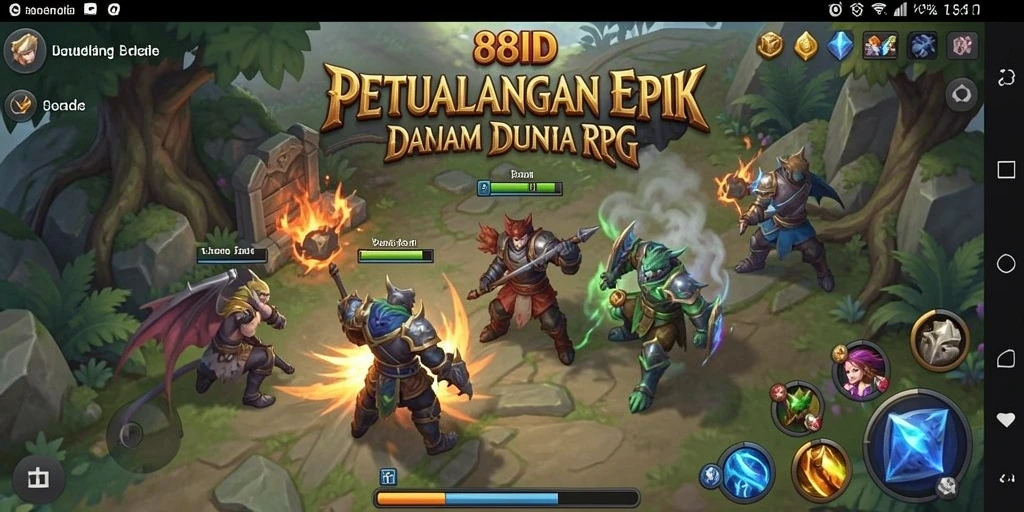 Screenshot 88ID menampilkan aksi seru dalam pertempuran RPG yang mendalam.