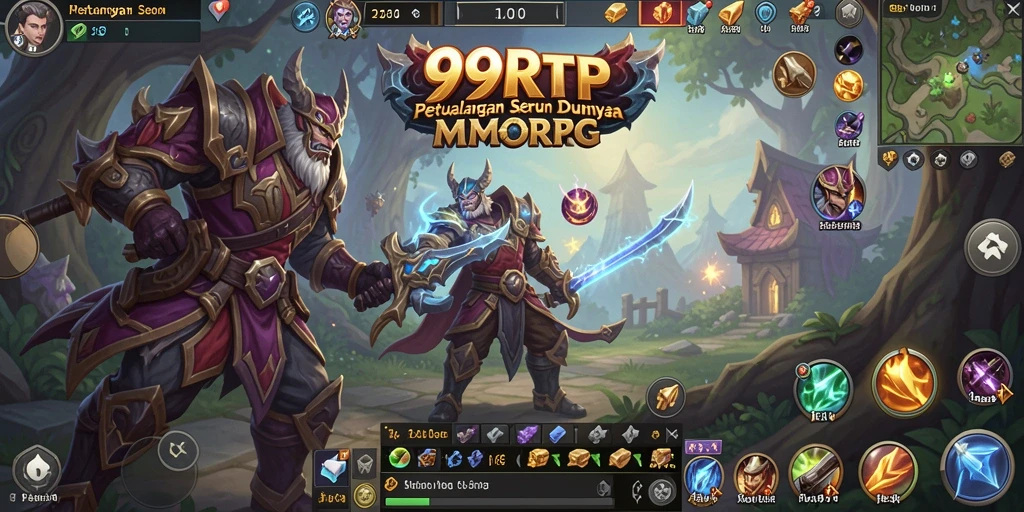 Tampilan gameplay menakjubkan dan karakter epik dalam 99RTP.