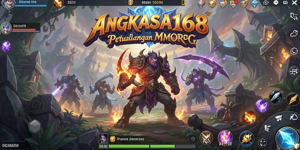 Screenshot gameplay ANGKASA168 yang menampilkan petualangan seru dalam MMORPG.