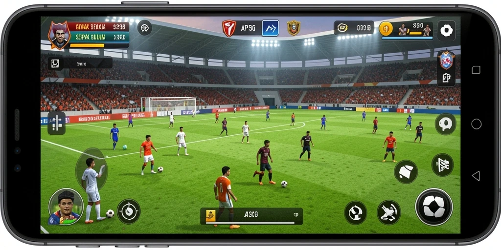 Menampilkan aksi seru pertandingan sepak bola di API36.