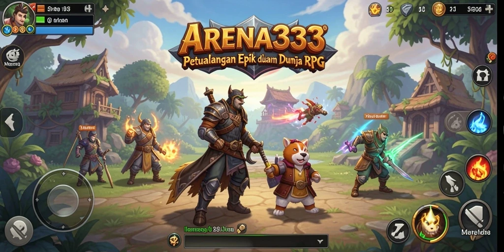 Tangkapan layar ARENA333 menunjukkan petualangan seru dalam dunia RPG.