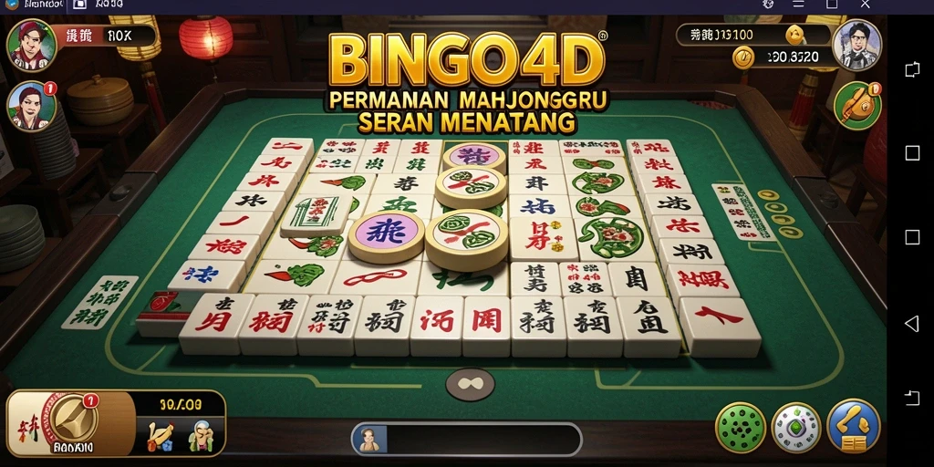 Screenshot gameplay BINGO4D yang menampilkan aksi Mahjong yang seru.