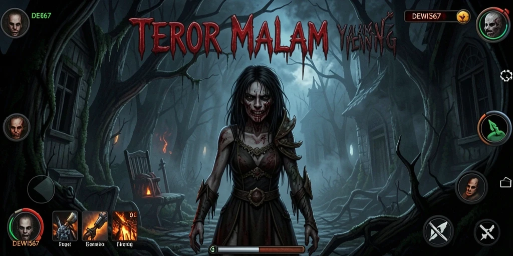 Tangkapan layar menunjukkan gameplay menegangkan di DEWI567.