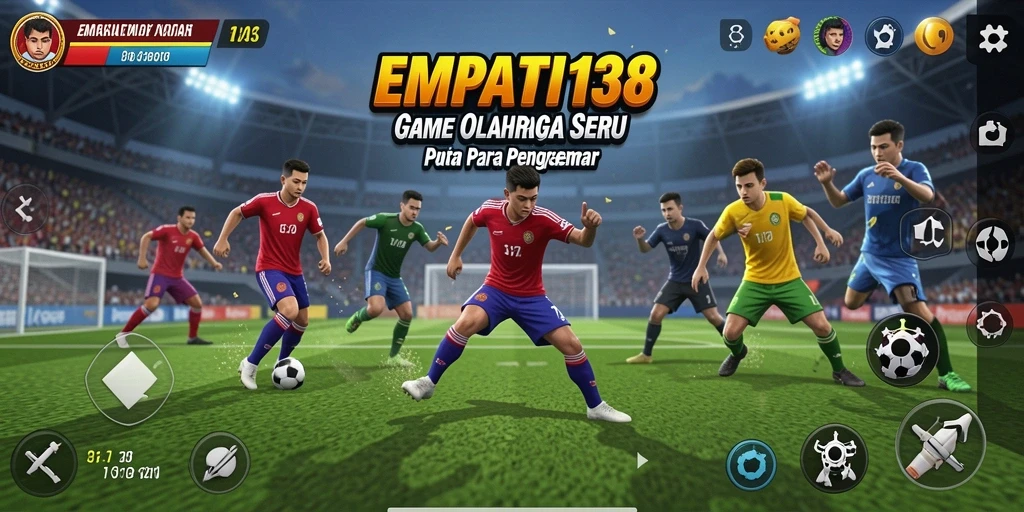 Screenshot menampilkan serunya gameplay olahraga yang mendebarkan.