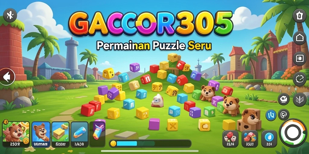 Tangkapan layar GACOR305 menampilkan gameplay menantang di level Puzzle.