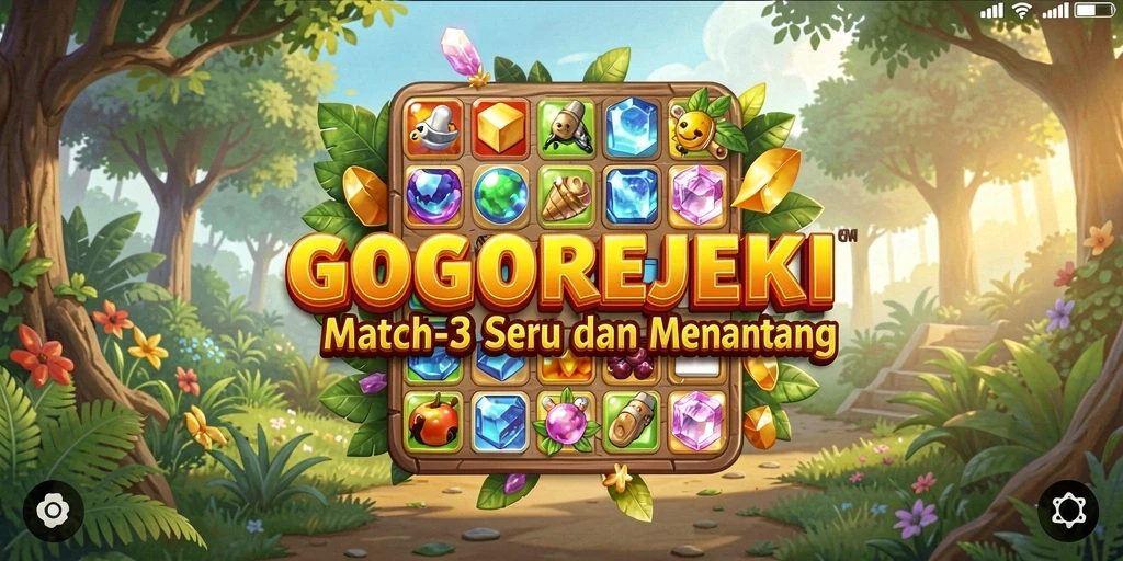 Tampilan gameplay GOGOREJEKI yang menarik dan berwarna-warni.