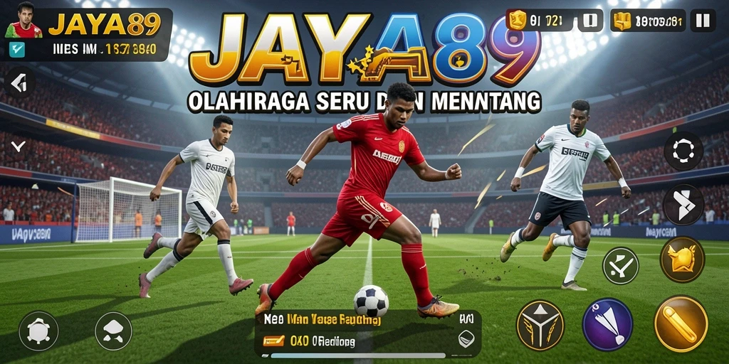 Screenshot dari gameplay seru dalam JAYA89, menampilkan aksi olahraga penuh semangat.