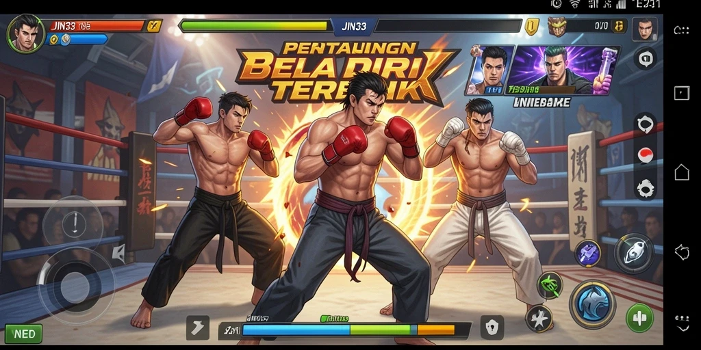 Tangkapan layar menunjukkan pertempuran seru di JIN33 dengan efek yang mendebarkan.