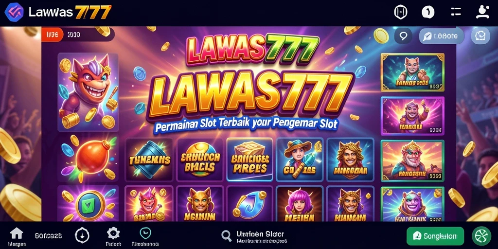Tangkapan layar utama LAWAS777 menampilkan gameplay Slot seru.