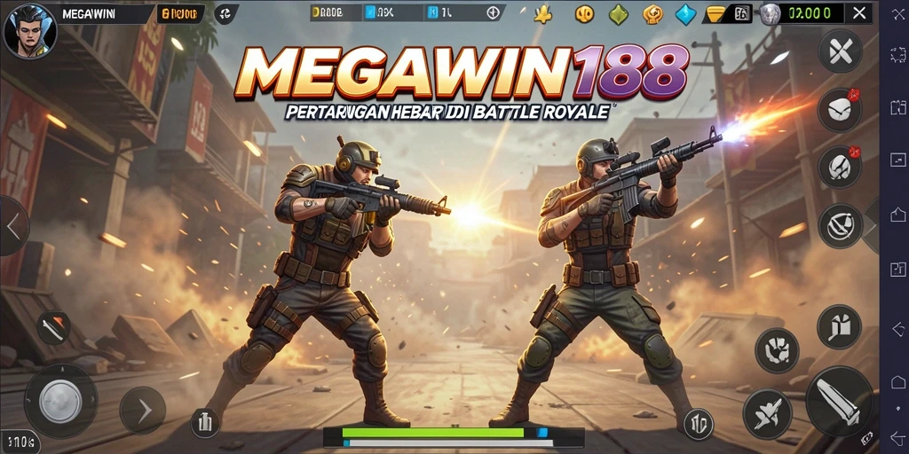 Tangkapan layar dari gameplay seru di MEGAWIN188 Battle Royale.