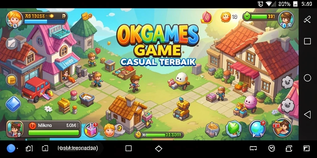 Tampilan gameplay OKGAMES yang seru dan penuh warna.